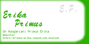 erika primus business card